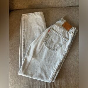 Levi's Light Wash High Rise Straight Leg Jeans